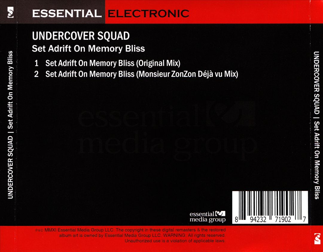Set Adrift on Memory Bliss cover art