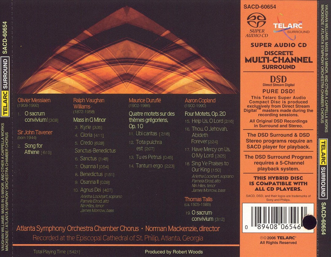 Copland: Motets; Duruflé: Gregorian Motets; Tavener: Song for Athene; Etc. cover art