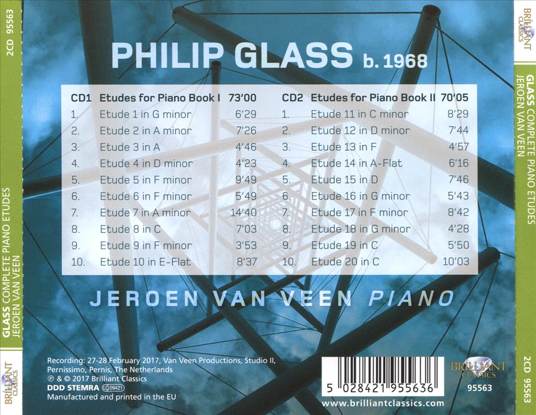 Glass: Complete Piano Etudes cover art