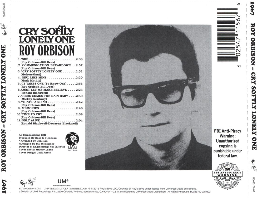 Cry Softly, Lonely One cover art