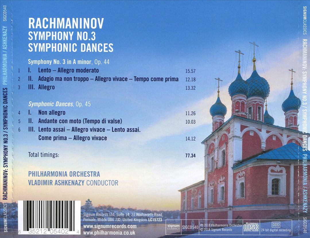 Rachmaninov: Symphony No. 3; Symphonic Dances cover art