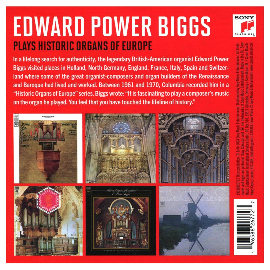 Edward Power Biggs plays Historic Organs of Europe cover art