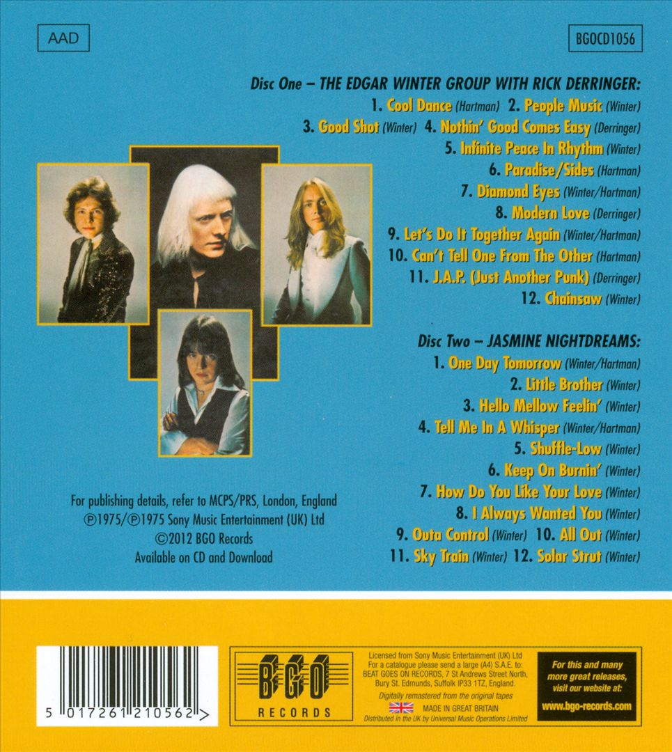 Edgar Winter Group with Rick Derringer/Jasmine Nightdreams cover art