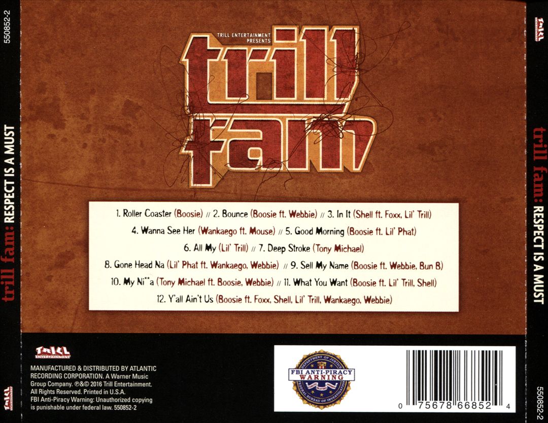 Trill Entertainment Presents: Trill Fam - Respect Is a Must cover art