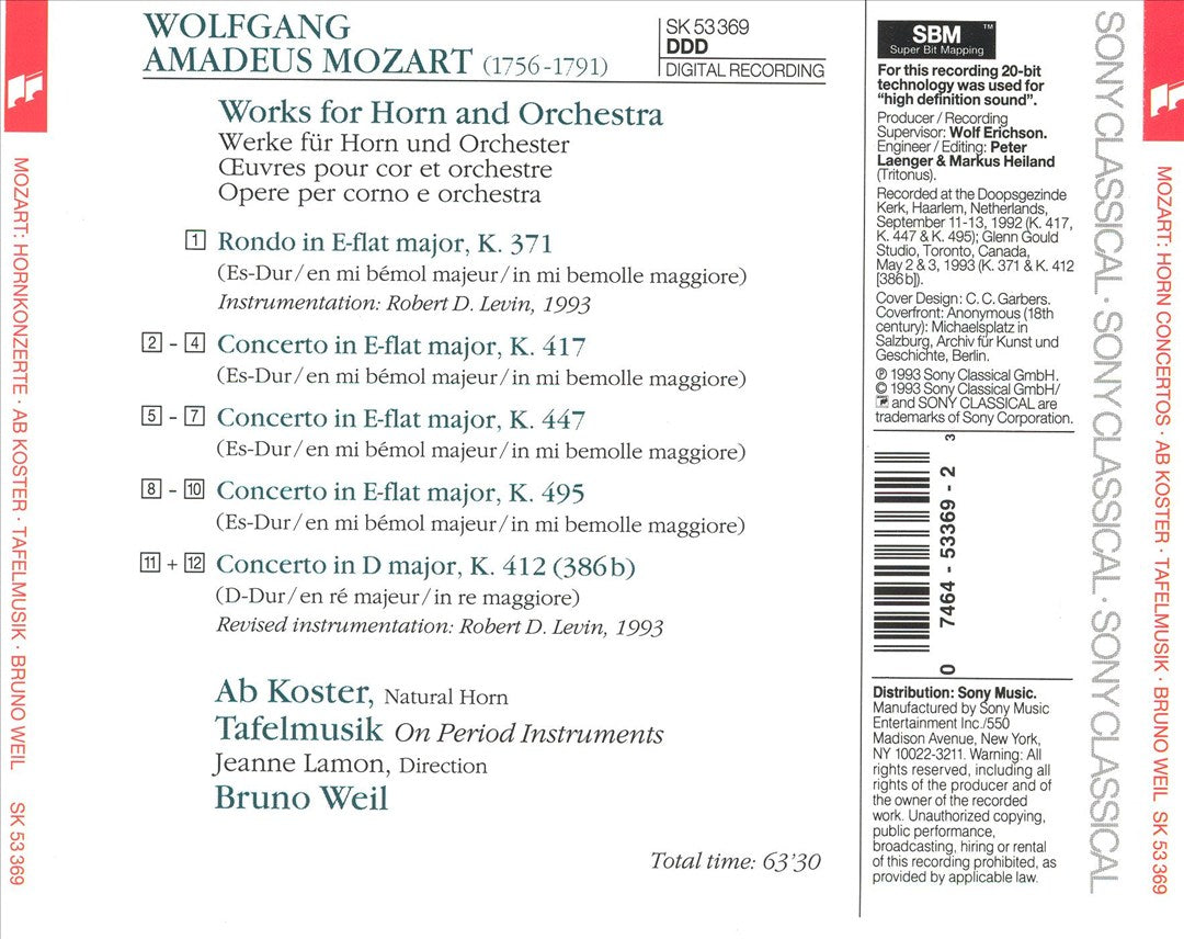 Mozart: Rondo & Horn Concertos cover art