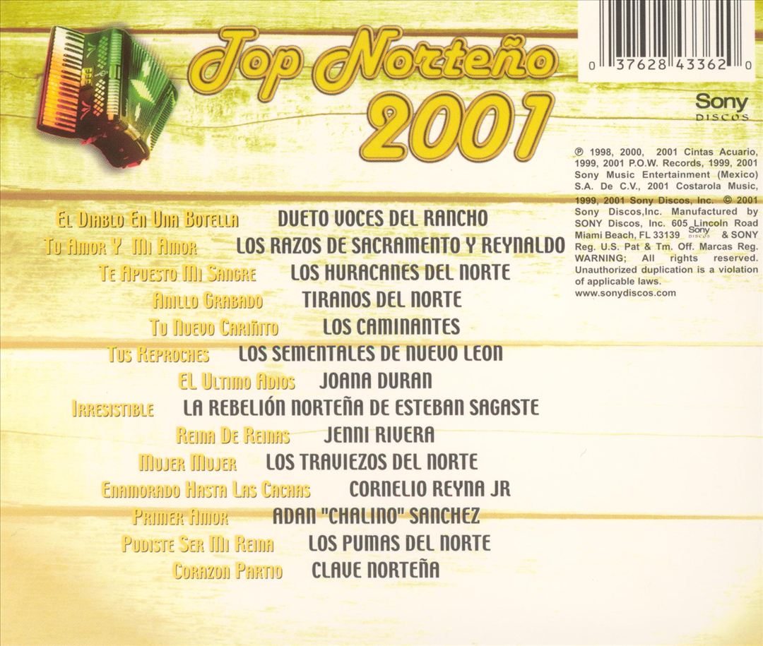 Top Norteño 2001 cover art
