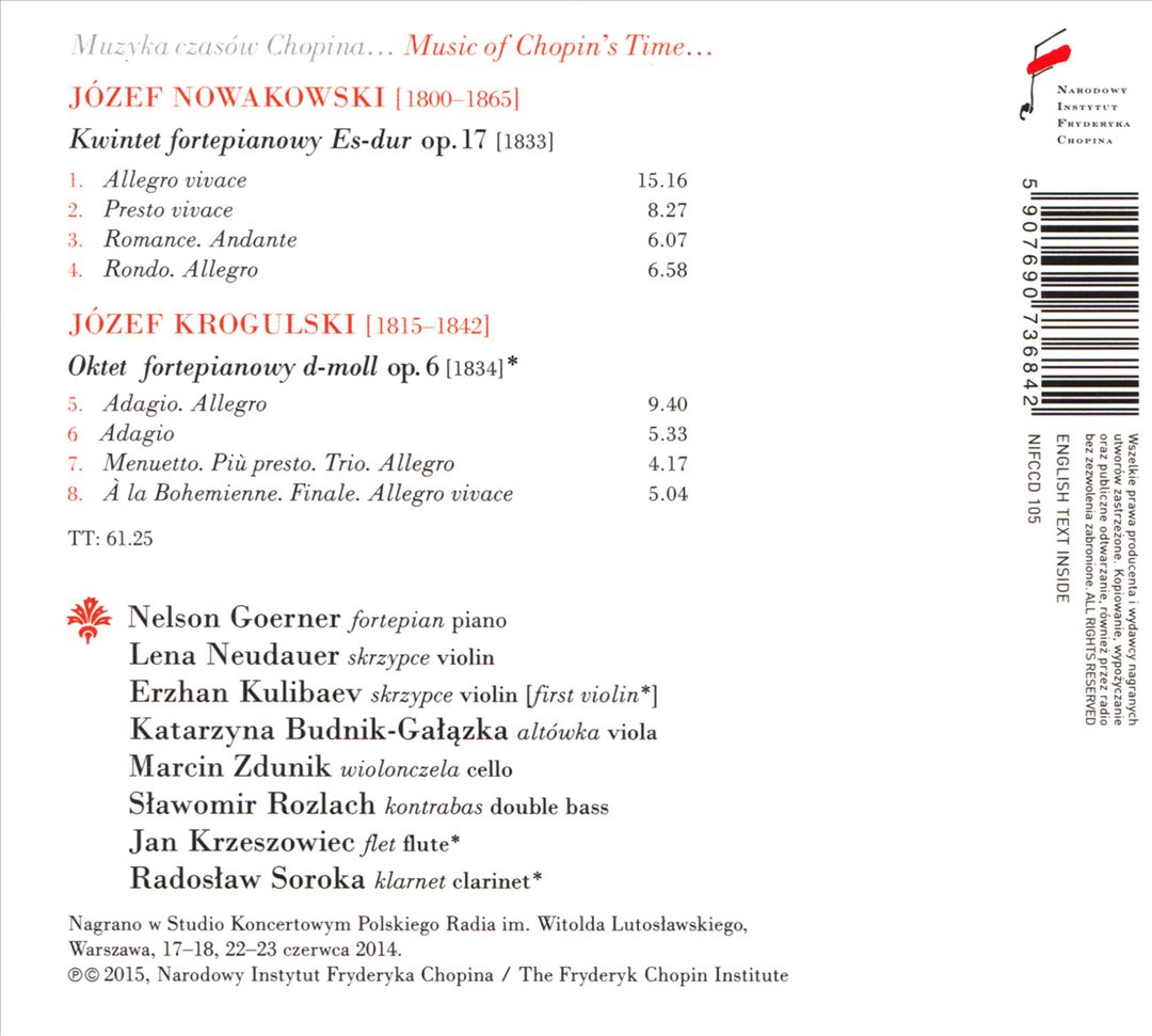 Nowakowski: Piano Quintet, Op. 17; Krogulski: Piano Octet, Op. 6 cover art