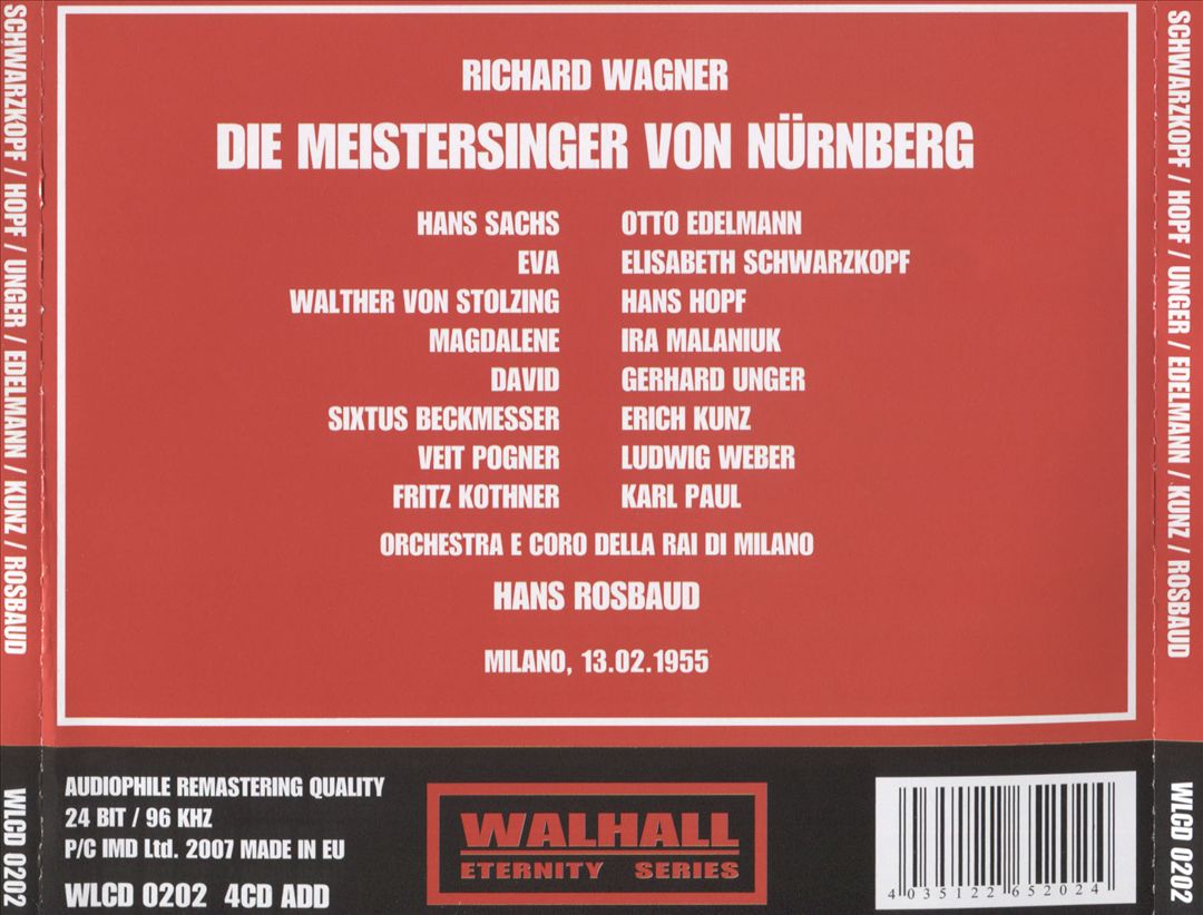 Richard Wagner: Die Meistersinger von Nürnberg cover art