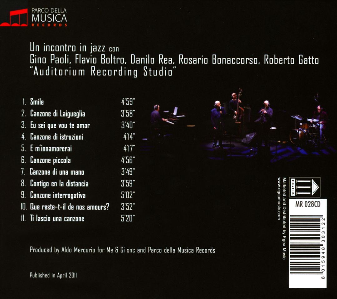 Incontro In Jazz: Auditorium Recording Studio cover art