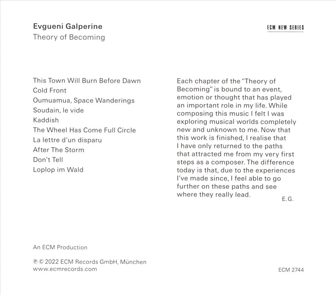 Evgueni Galperine: Theory of Becoming cover art