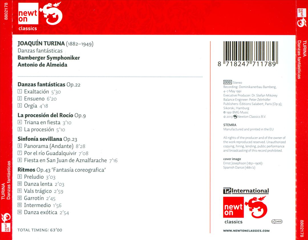 Turina: Danzas fantásticas cover art