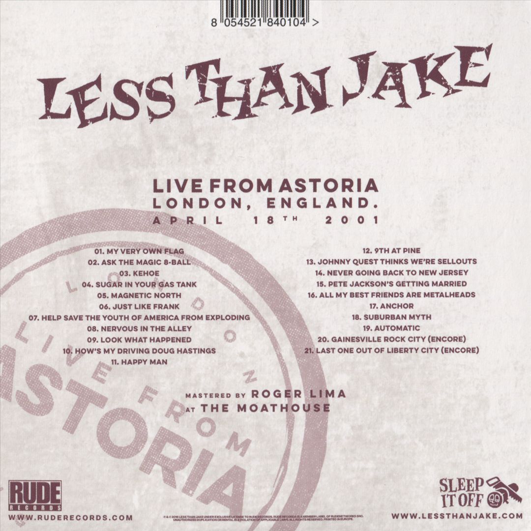 Live from Astoria cover art