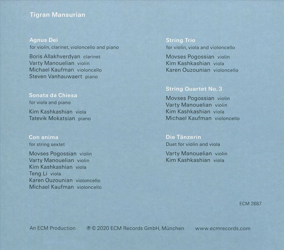 Tigran Mansurian: Con Anima cover art
