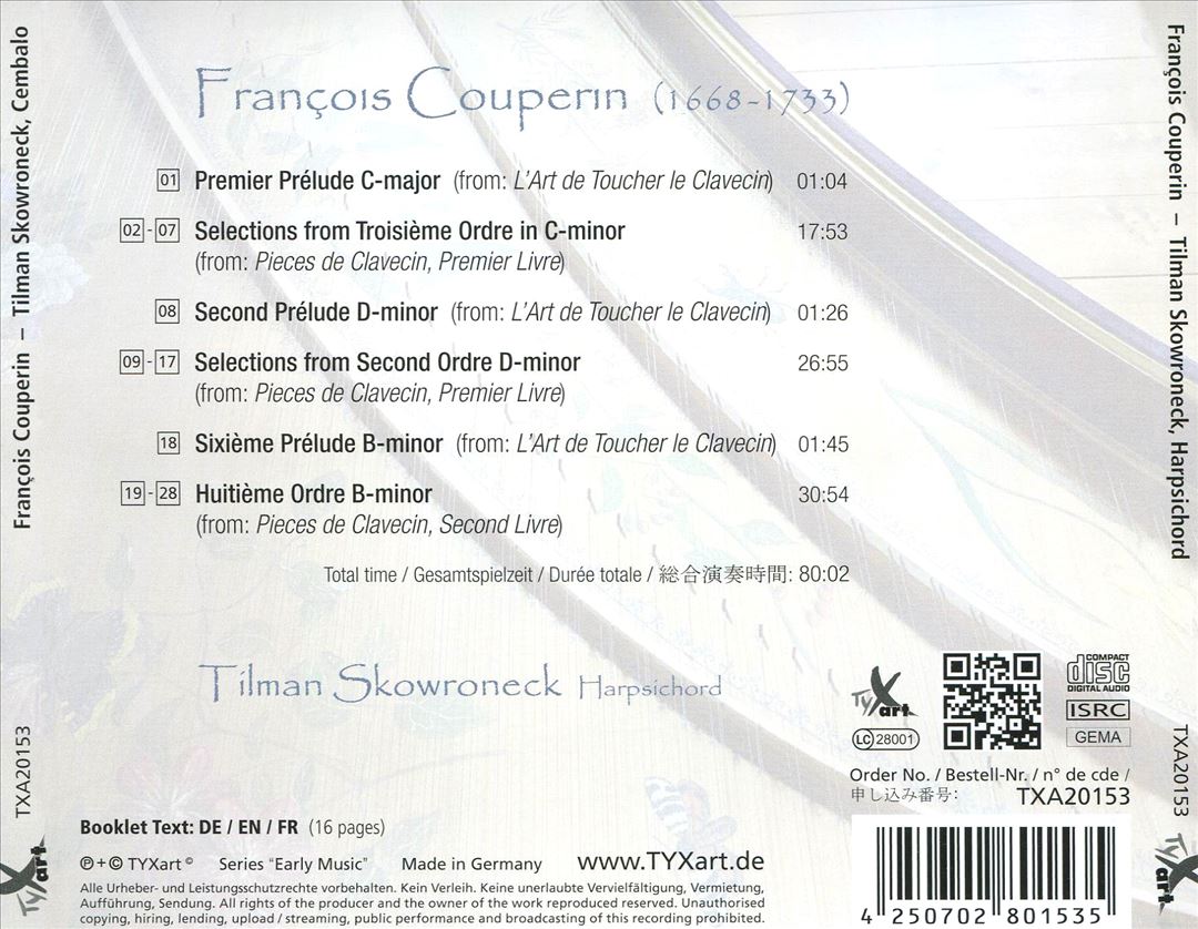 François Couperin: Harpsichord Works cover art