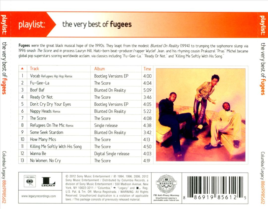Playlist: The Very Best of Fugees cover art