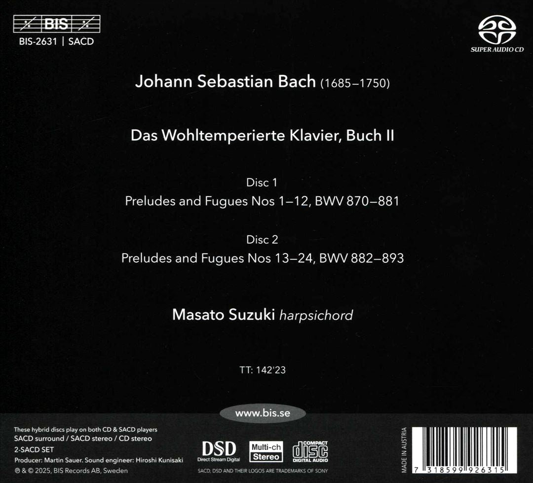 Johann Sebastian Bach: Das Wohltemperierte Klavier 2 cover art