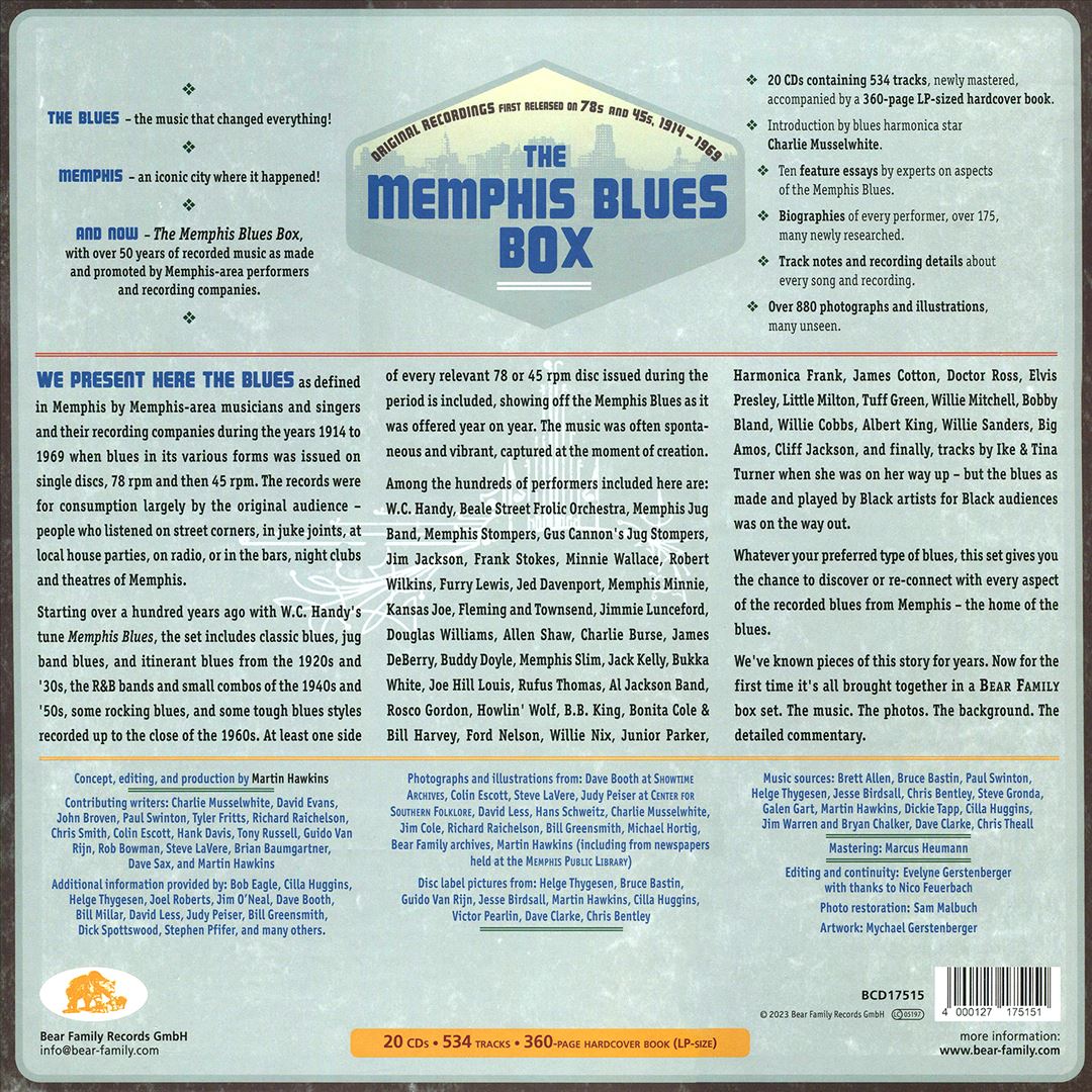 Memphis Blues Box: Original Recordings First Released on 78s and 45s, 1914-1969 cover art