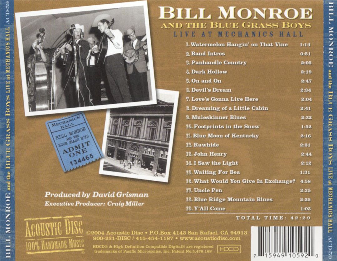 Live at Mechanics Hall cover art
