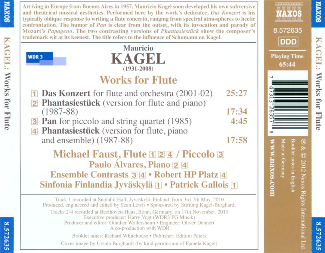 Mauricio Kagel: Das Konzert; Phantasiestück; Pan cover art