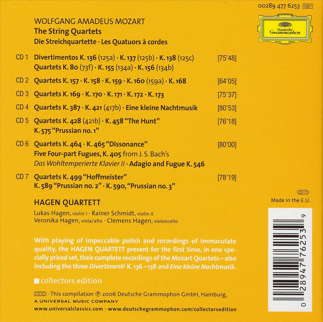 Mozart: The String Quartets cover art
