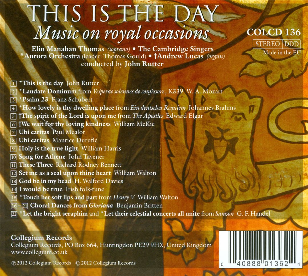 This Is the Day: Music on Royal Occasions cover art