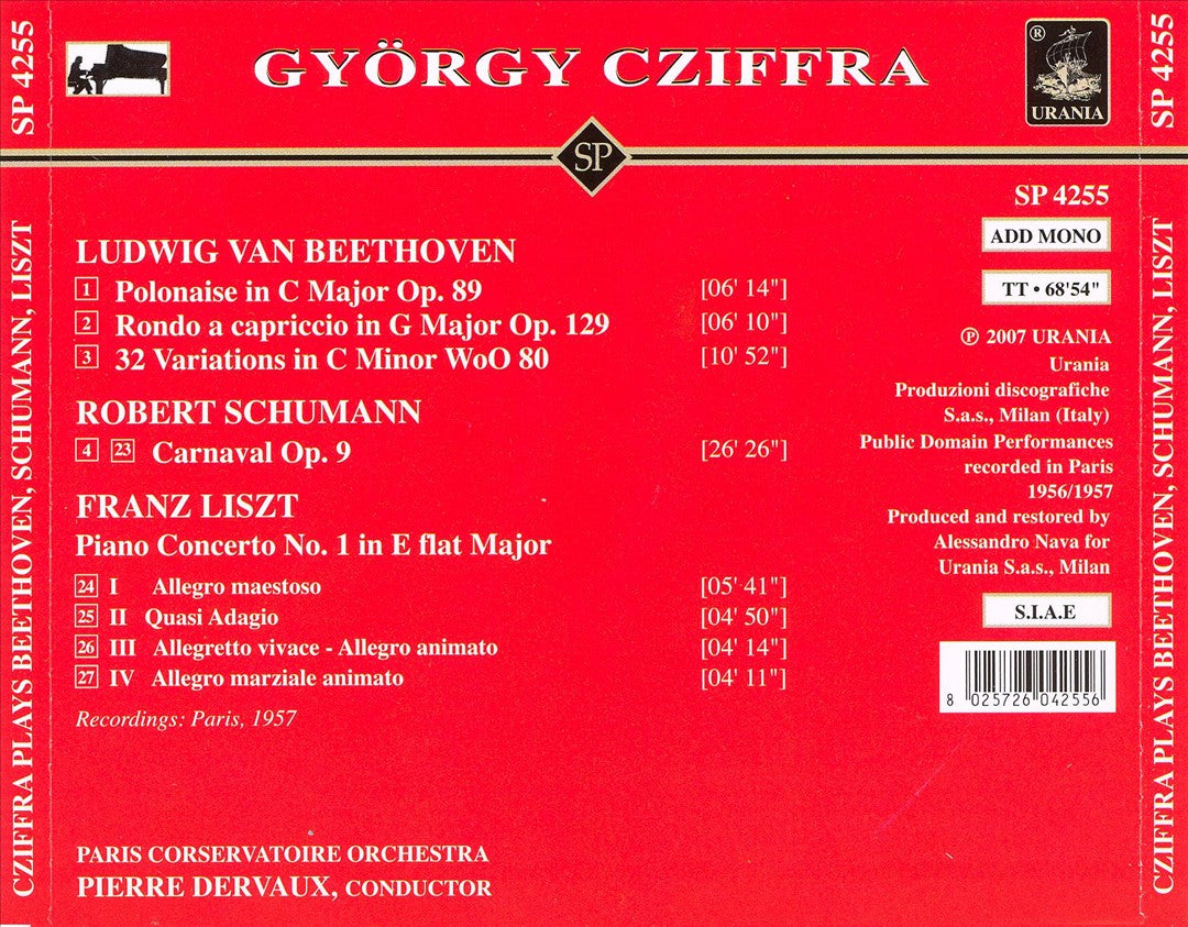 György Cziffra plays Beethoven, Schumann & Liszt cover art