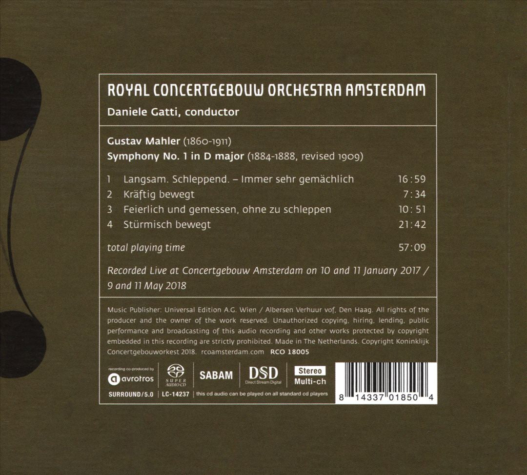 Mahler 1 cover art