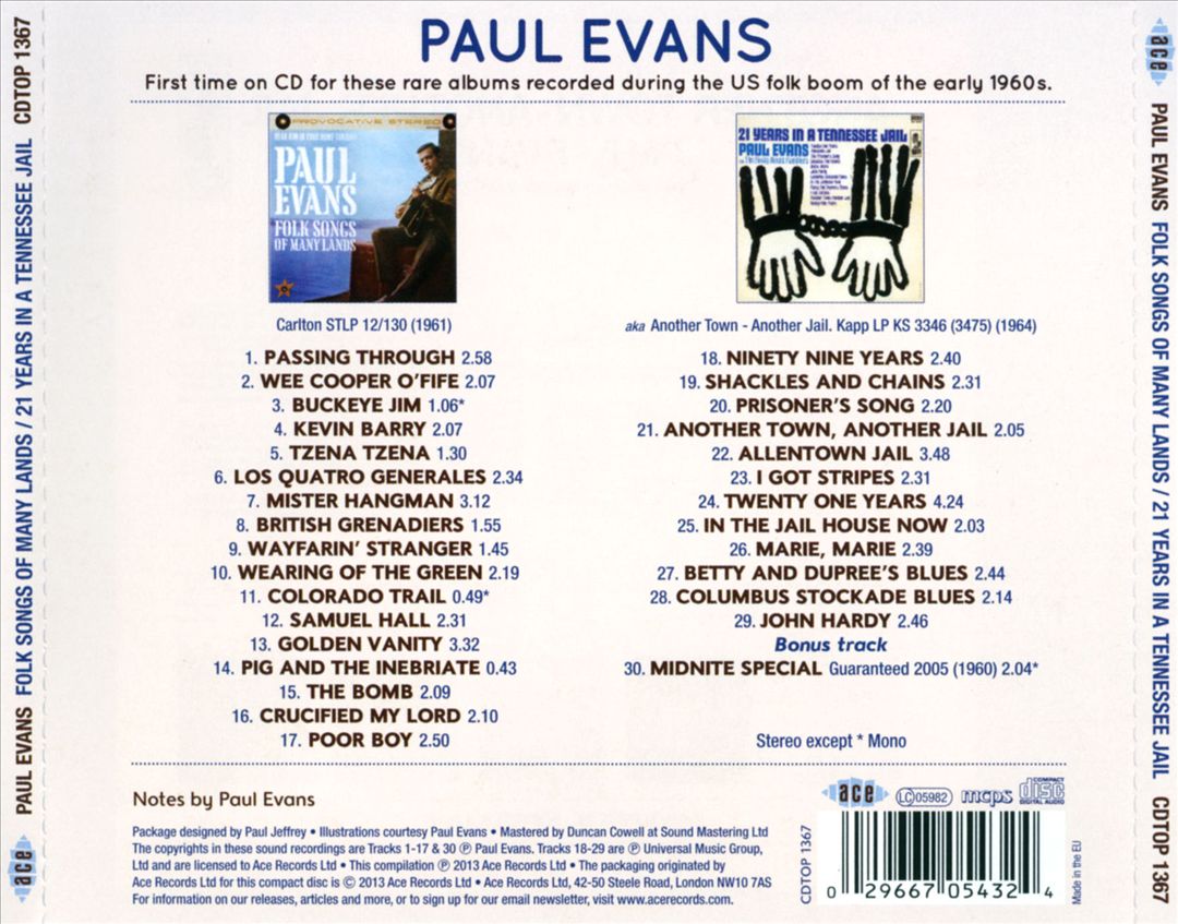 Folk Songs of Many Lands/21 Years in a Tennessee Jail cover art