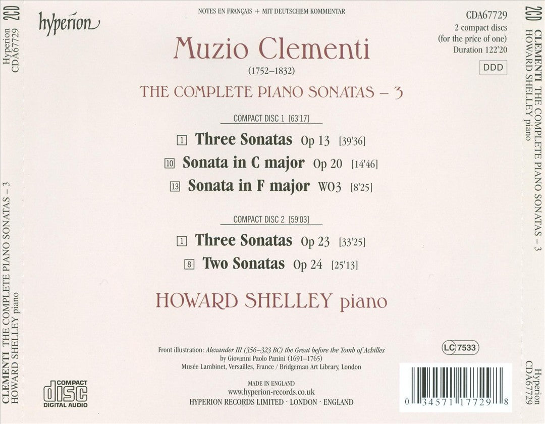 Clementi: The Complete Piano Sonatas, Vol. 3 cover art