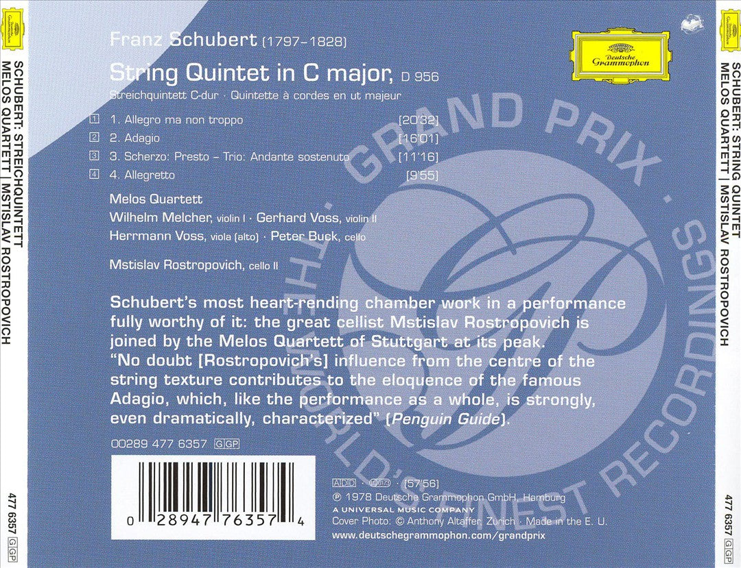Schubert: String Quintet cover art