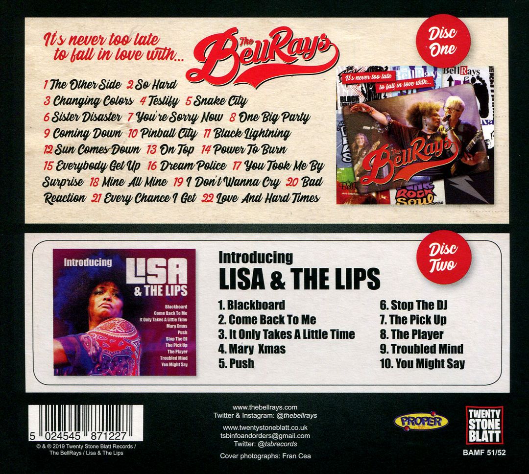 It's Never too Late to Fall in Love with the Bellrays/Introducing cover art
