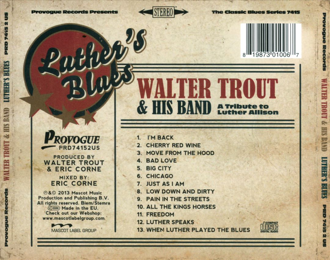 Luther's Blues: A Tribute to Luther Allison cover art