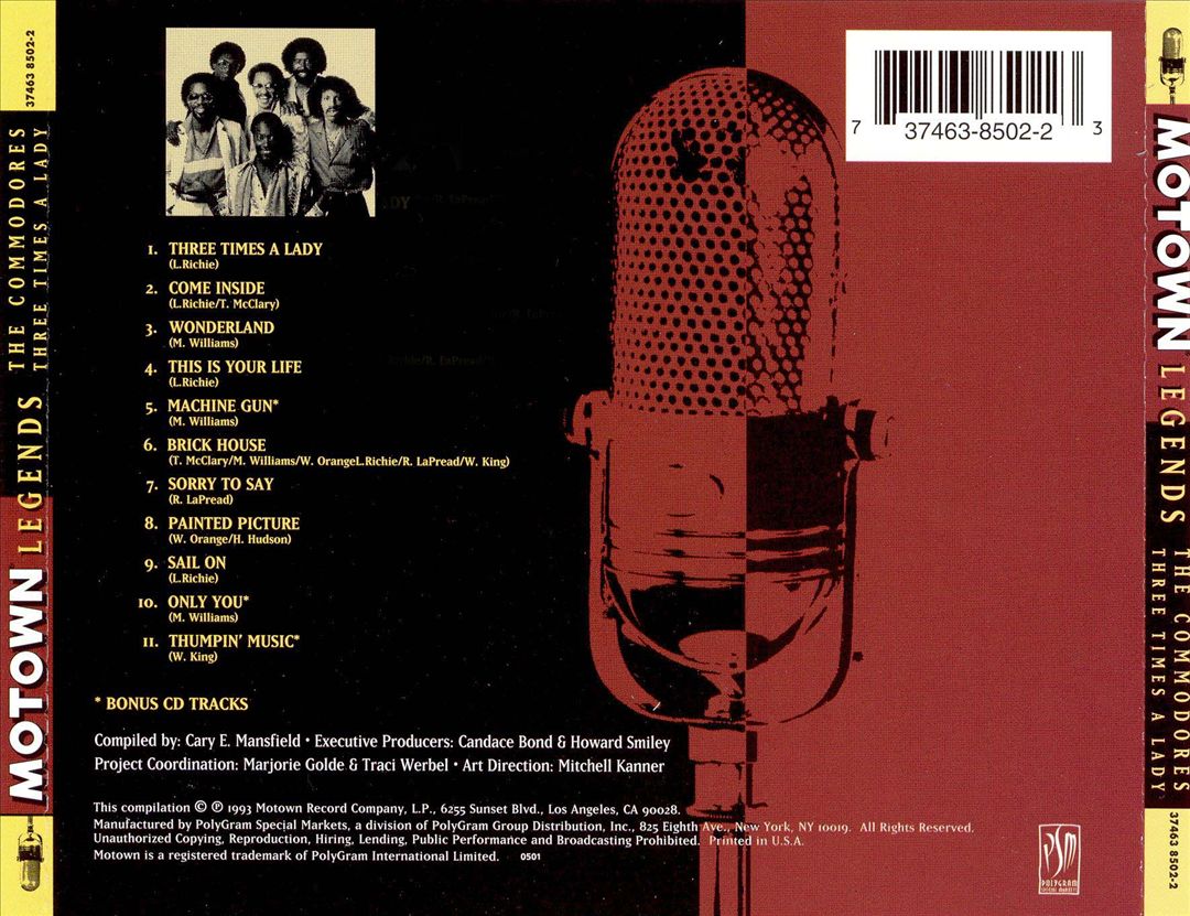 Motown Legends: Three Times a Lady cover art