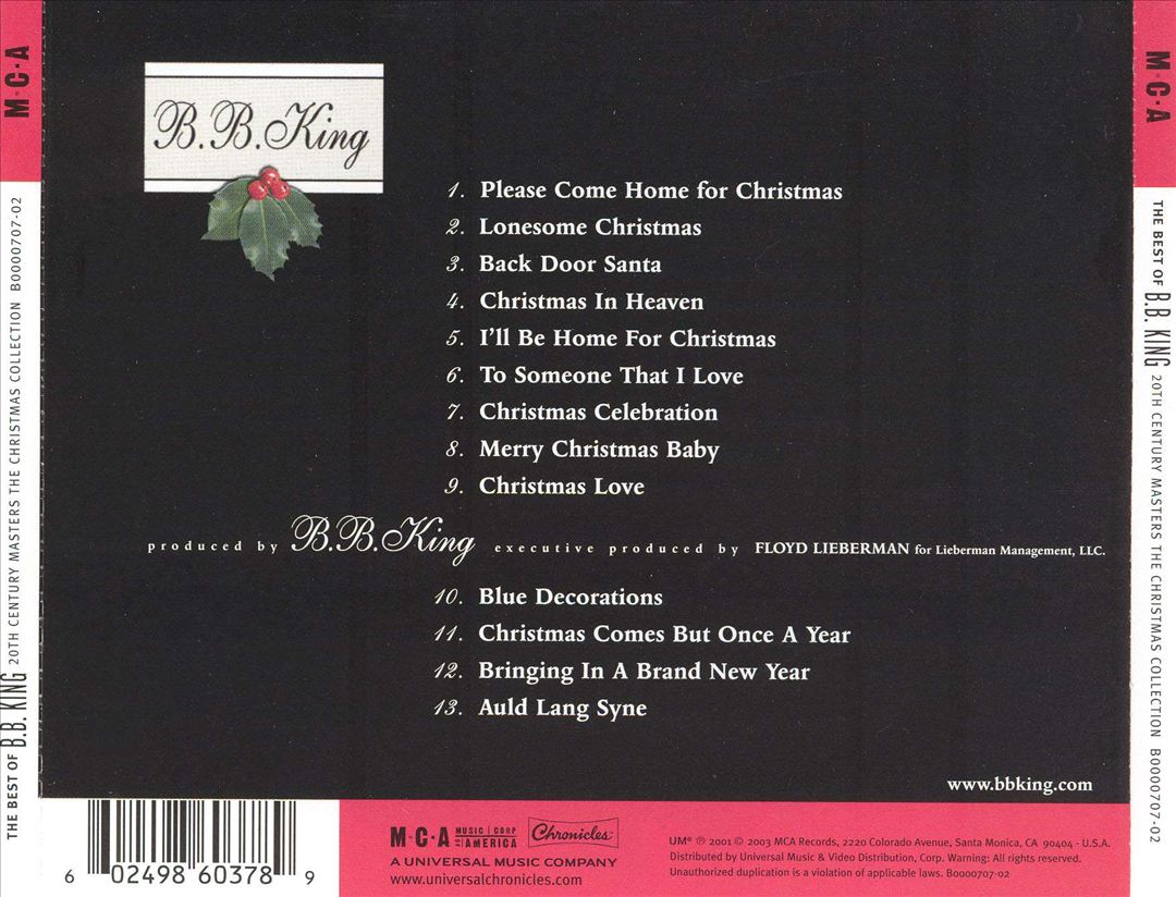 20th Century Masters - The Christmas Collection: The Best of B.B. King cover art