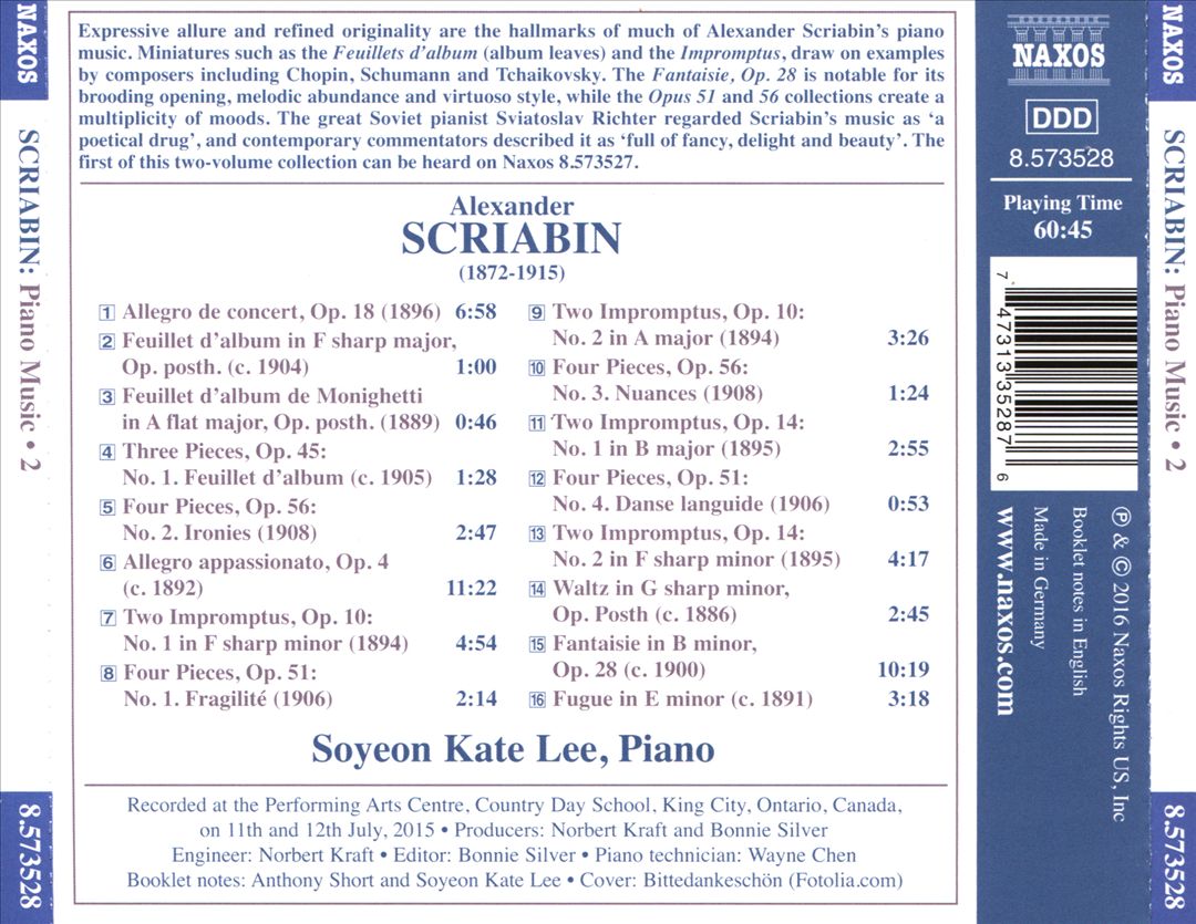 Scriabin: Piano Music, Vol. 2 cover art