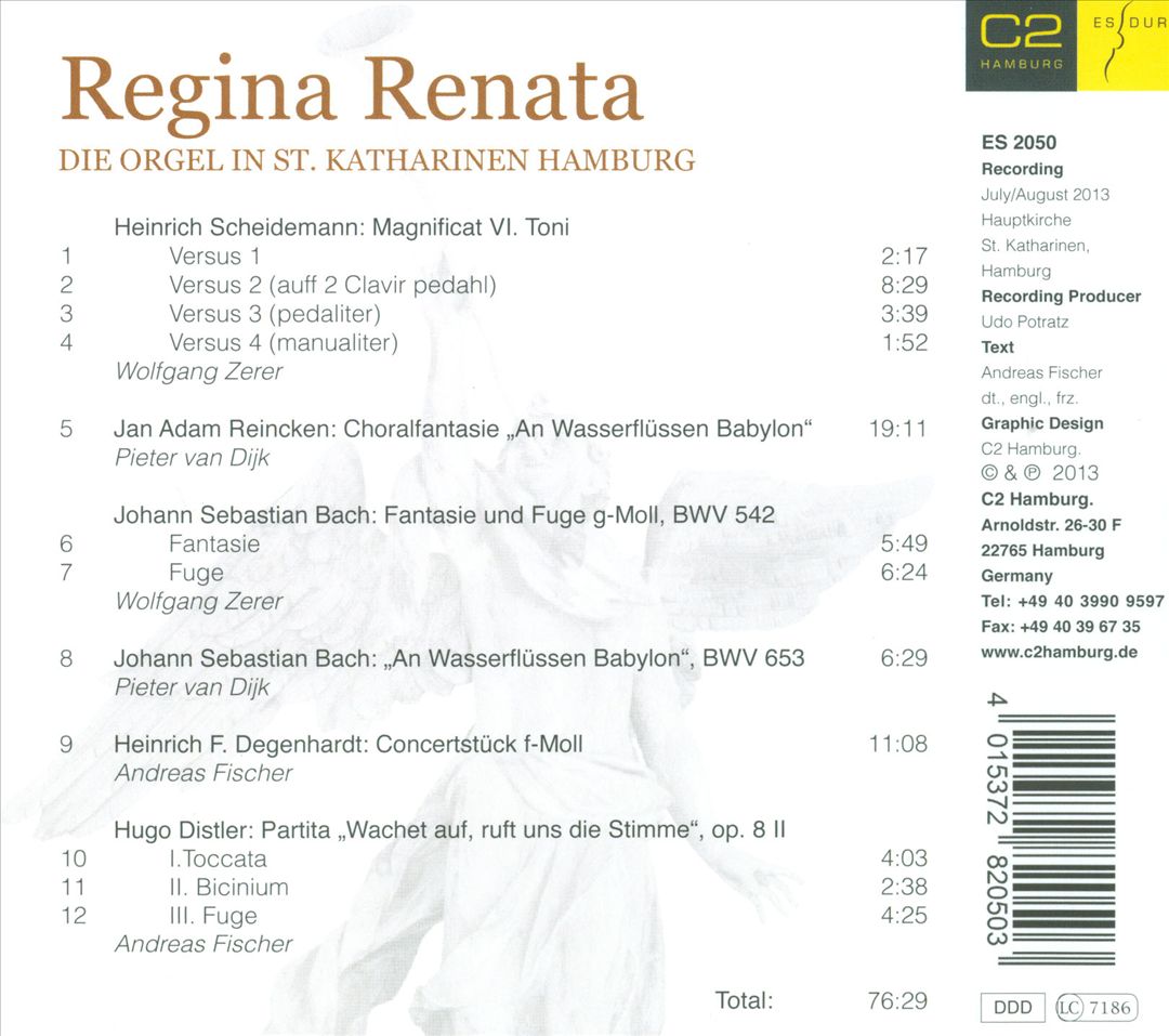 Regina Renata: Die Orgel in St. Katharinen, Hamburg cover art