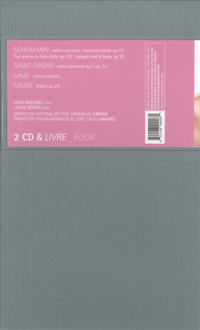 Schumann, Saint-Saëns, Lalo, Fauré: Works for Cello cover art
