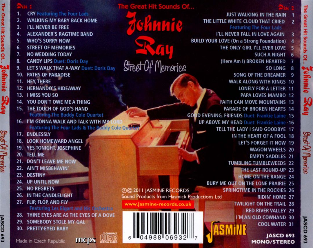 Great Hit Sounds of Johnnie Ray: Street of Memories cover art