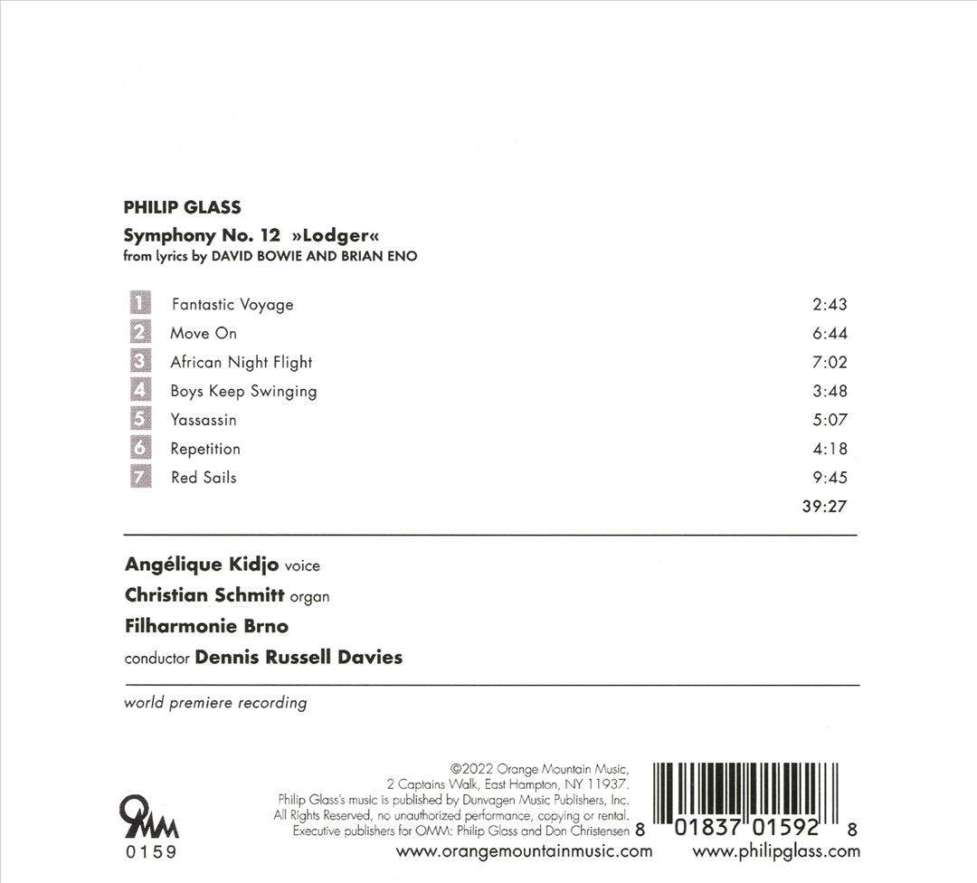 Philip Glass: Symphony No. 12 "Lodger" cover art