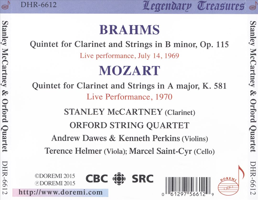 Brahms, Mozart: Clarinet Quintets cover art