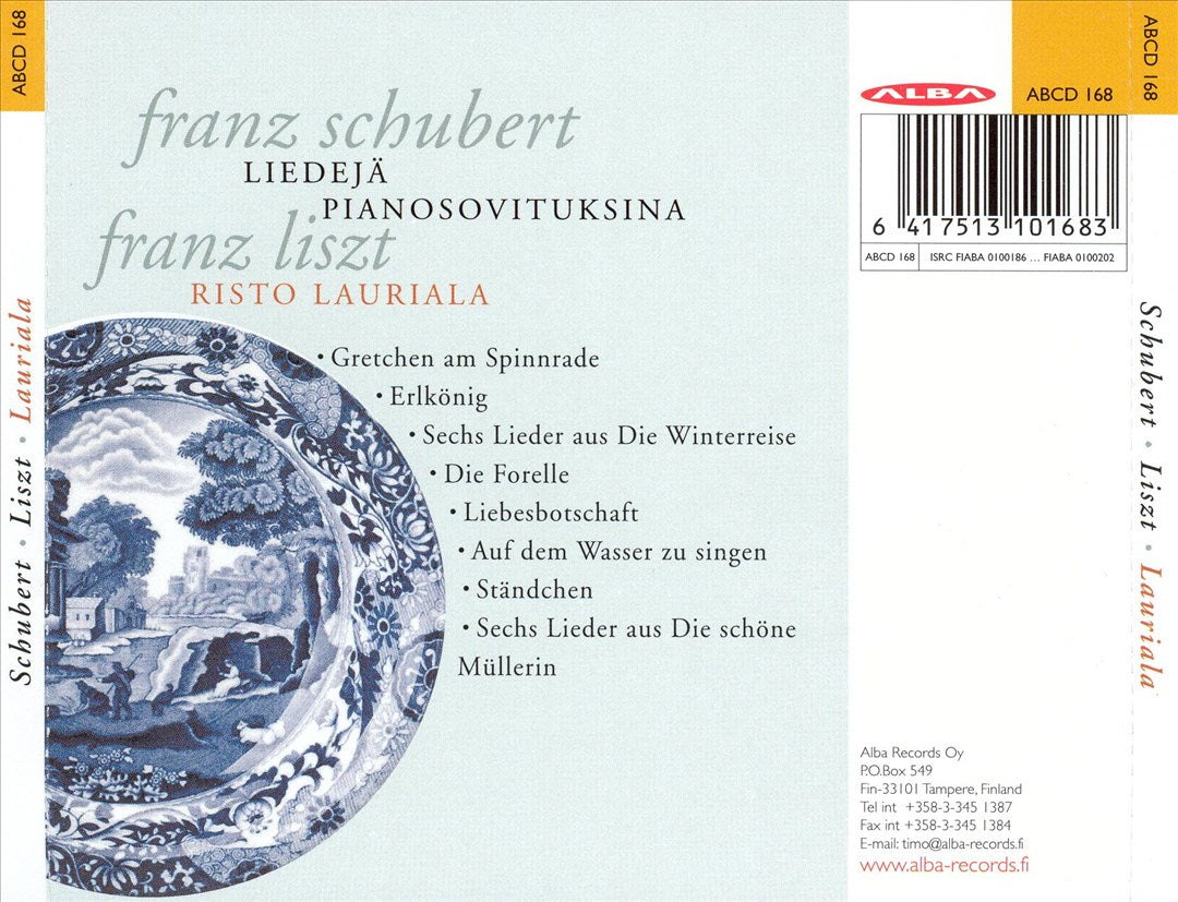 Schubert Lieder Arranged for Piano by Liszt cover art
