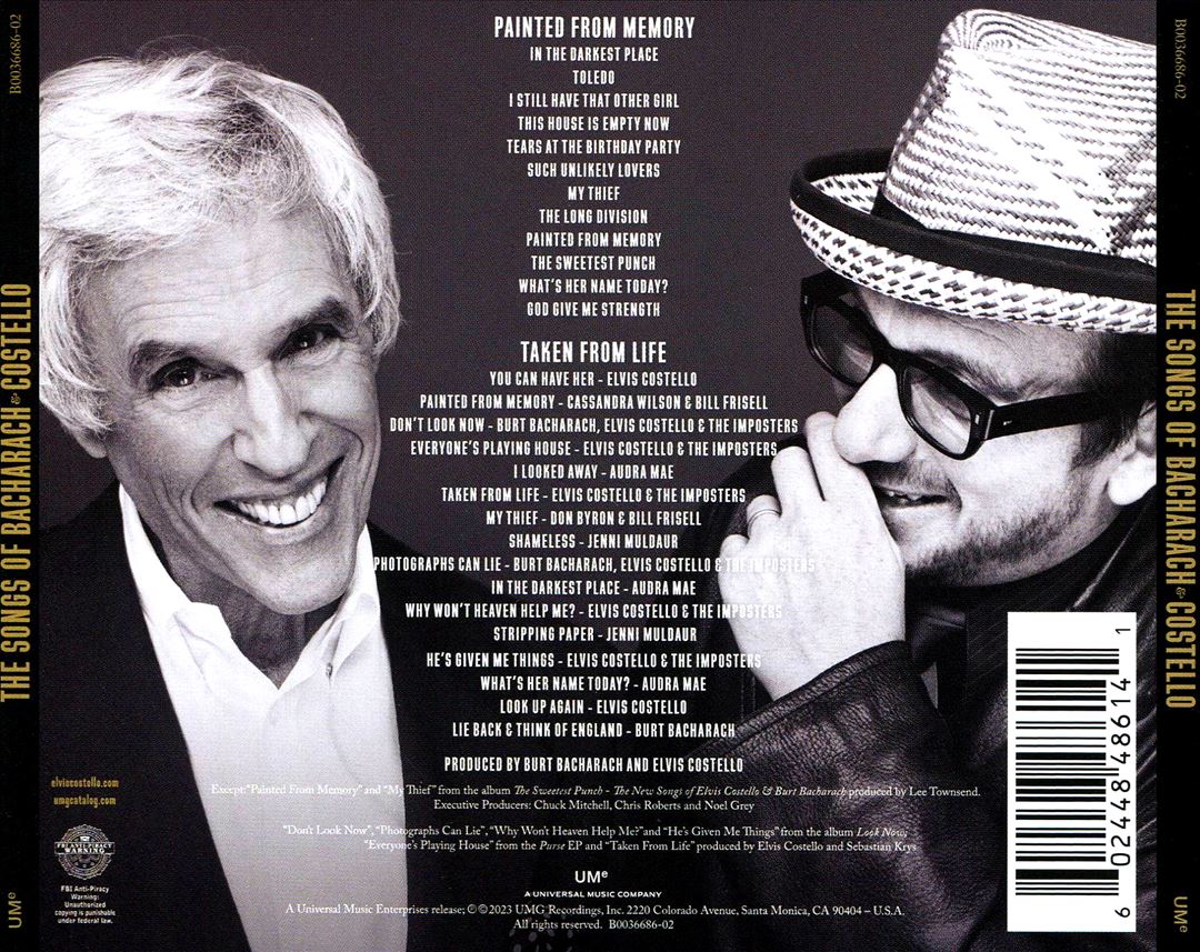 Songs of Bacharach & Costello cover art