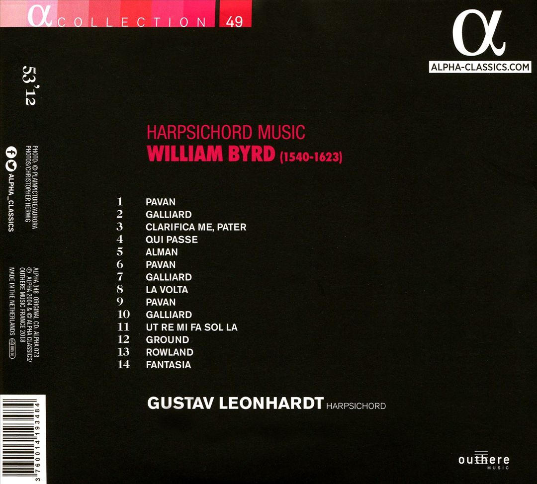 William Byrd: Harpsichord Music cover art