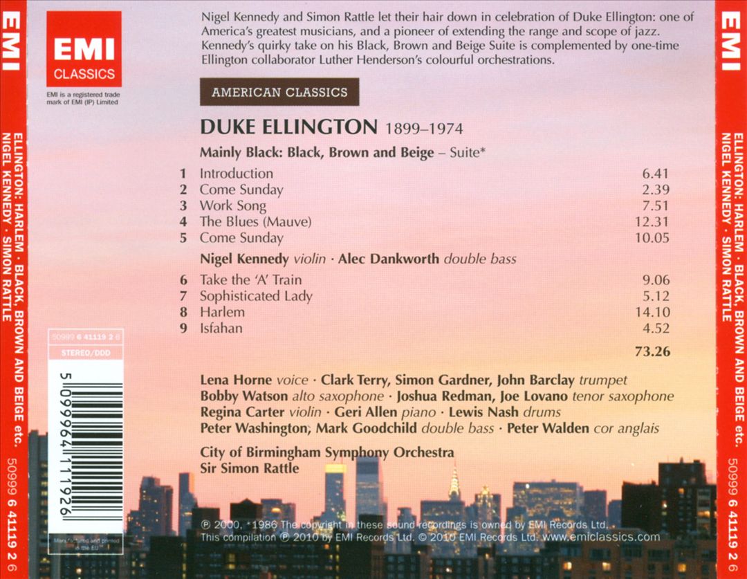 Duke Ellington: Mainly Black; Harlem; Sophisticated Lady; Etc. cover art