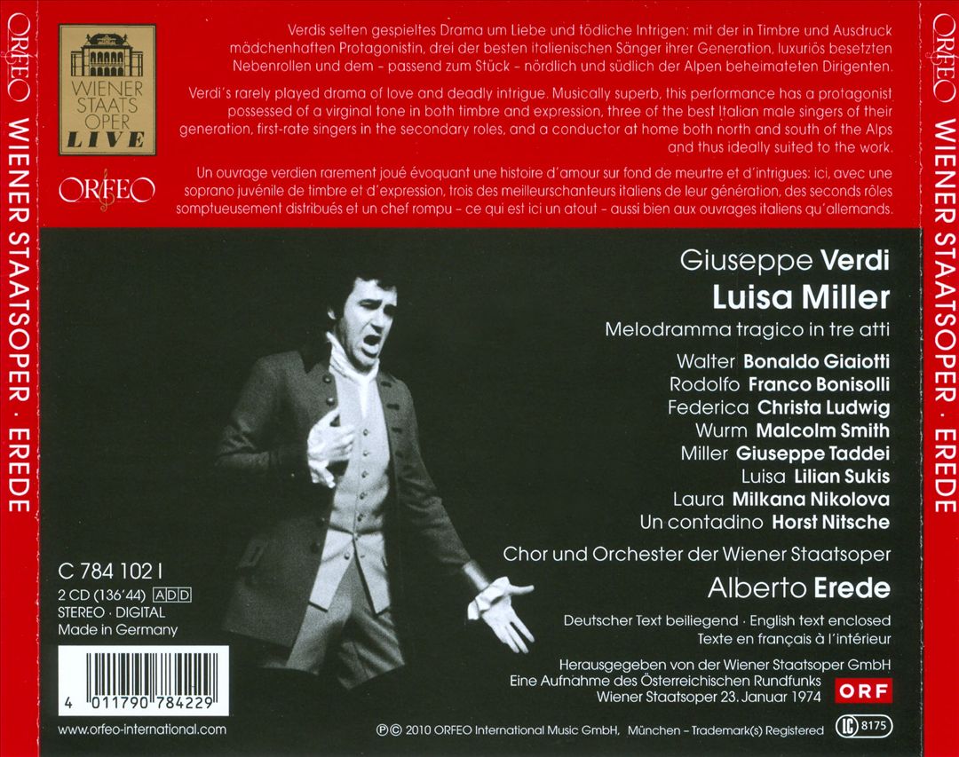 Giuseppe Verdi: Luisa Miller cover art