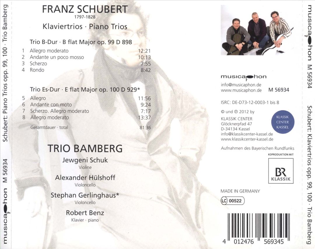 Franz Schubert: Klaviertrios cover art