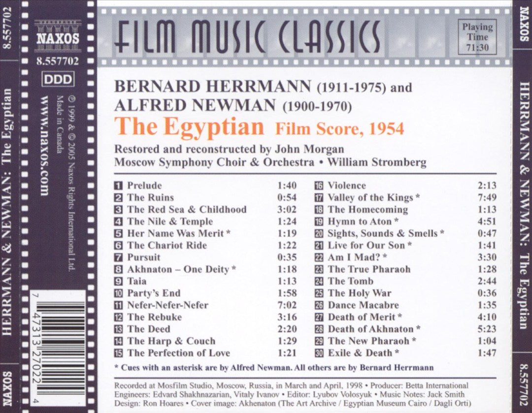 Bernard Herrmann & Alfred Newman: The Egyptian cover art
