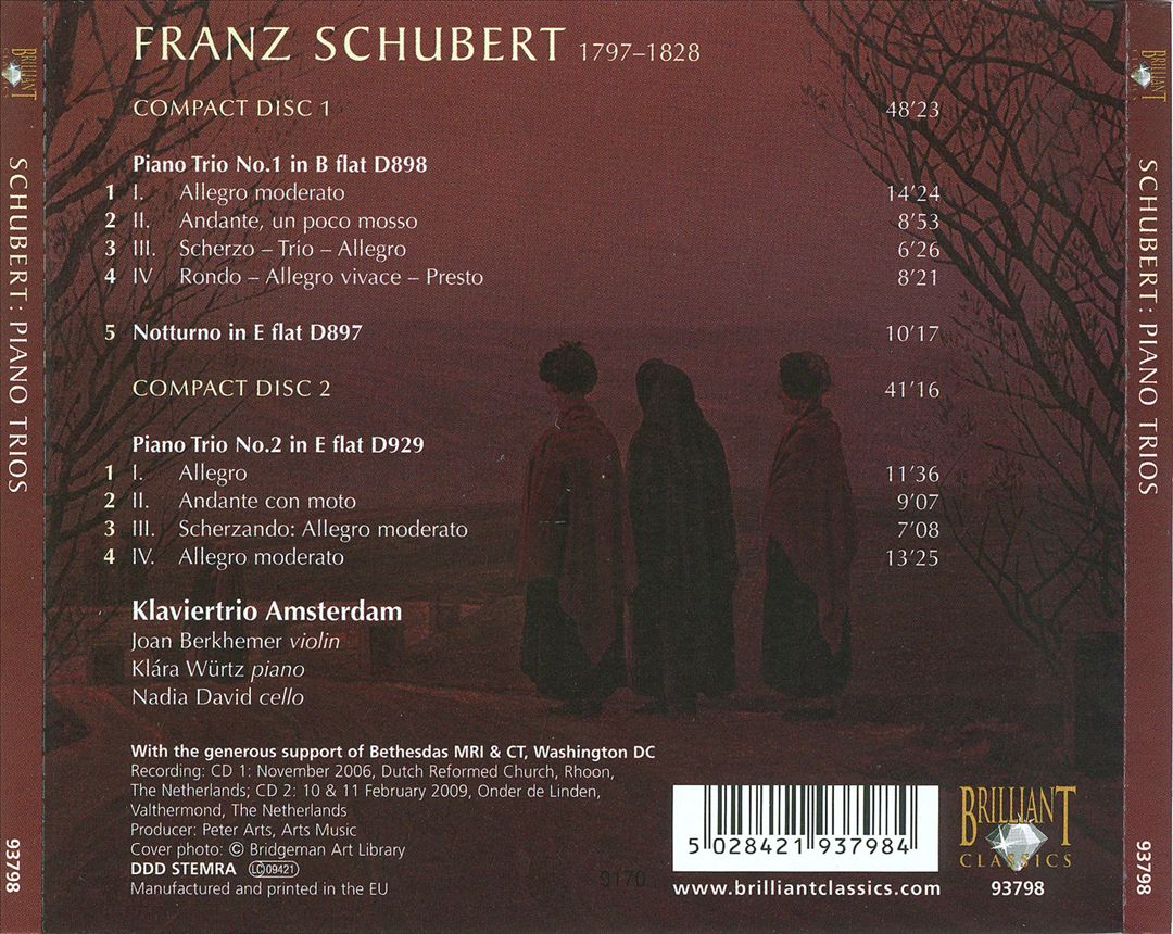 Schubert: Piano Trios Nos. 1 & 2; Notturno cover art