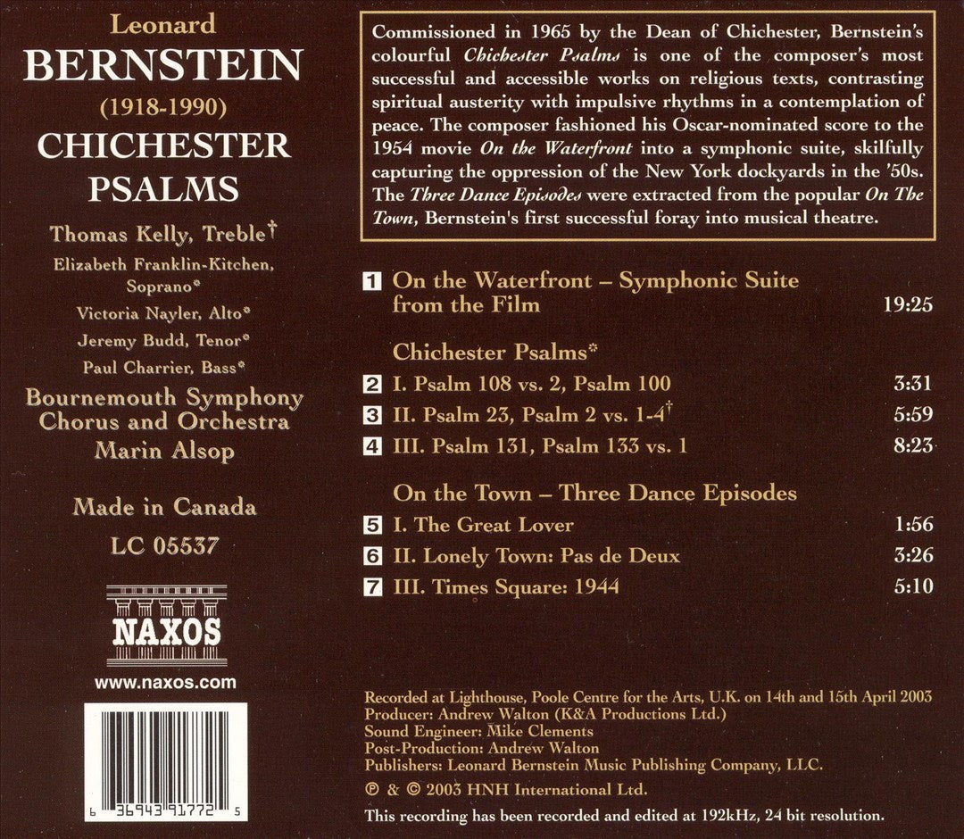 Bernstein: Chichester Psalms cover art