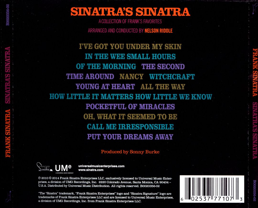 Sinatra's Sinatra: A Collection of Frank's Favorites cover art